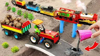 Top diy tractor making mini concrete bridge | diy mini bulldozer tractor harvest taro | HP Mini