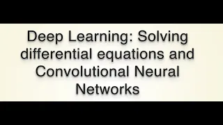 Solving differential equations with Neural Networks