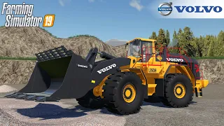 Farming Simulator 19 - VOLVO L-350H MINING LOADER Crushed Stone Loading