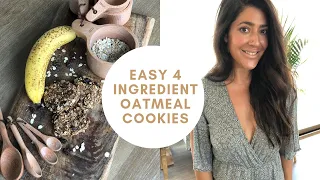 Easy Oatmeal Cookies, Oil Free/Whole Food/ Refined Sugar Free