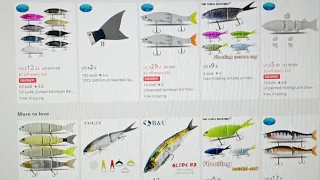 AliExpress Swimbait Haul over 350 in Baits ordered from DRT Klash9 and tiny Klash knockoff Joker