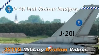 [4K] RNLAF F-16A J-201 & J-509 | Full Color Badge | Afterburner Takeoffs