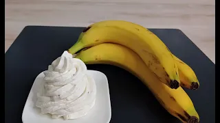 Cream with banana ice cream flavor for the cake filling ! Delicious, fragrant cream! Banana cream