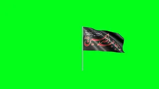 فوتیج پرچم متحرک امام حسین (علیه السلام) -   imam hussain 3d flag free footage