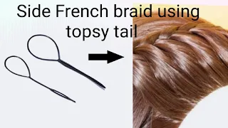 French braid using topsy tail tool | Beginner hairstyle