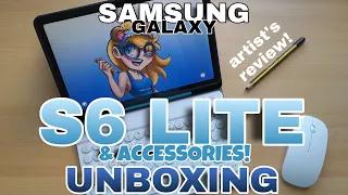 Samsung Galaxy S6 Lite TABLET & ACCESSORIES UNBOXING! (artist's review)