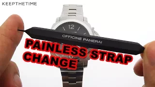 Panerai Luminor Quick Push-Button Watch Strap Changing System with Tool [ASMR HANDS-ON]