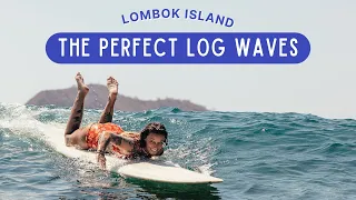 Perfect longboarding surfing day with my team // LOMBOK INDONESIA
