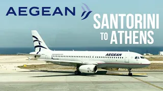 Aegean Airlines | Flying From Santorini to Athens in Economy | A320