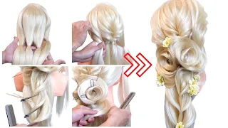 3d bridal hairstyle｜如何拉出立體線條?簡單做出浪漫玫瑰魚尾髮型｜bridal hairstyle tutorial｜wedding hairstyles for long hair