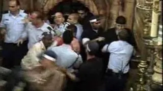 Armenian & Greek Orthodox Monks Fight Jerusalem