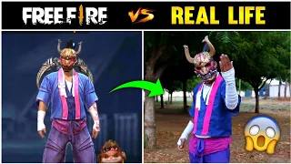 FREE FIRE DRESSES IN REAL LIFE⚡⚡ - SAKURA BUNDLE IN REAL LIFE | Garena free fire #2