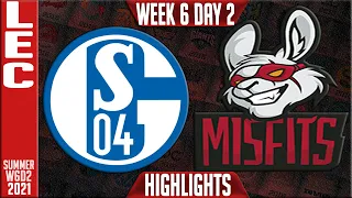 S04 vs MSF Highlights | LEC Summer 2021 W6D2 | Schalke 04 vs Misfits Gaming