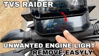 Remove unwanted Engine light on TVS Raider 125 ||tvs raider main engine light kaise remove Karen.