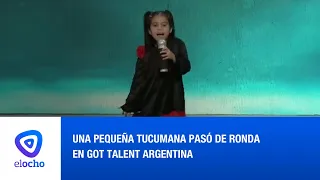 UNA PEQUEÑA TUCUMANA PASÓ DE RONDA EN GOT TALENT ARGENTINA