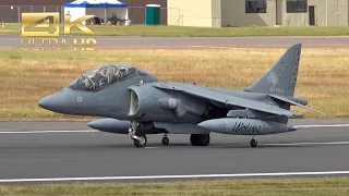 (4K) 2 McDonnell Douglas AV-8B Harrier II+ from the Italian Navy arrival at RAF Fairford RIAT 2023