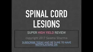 Spinal Cord Lesions: Tabes Dorsalis, SACD, Syringomyelia, Poliomyelitis, Brown-Sequard Disease