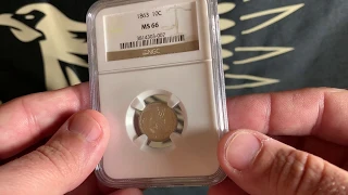 1863 Seated Liberty Dime NGC MS66 10C Civil War Era Coin Video