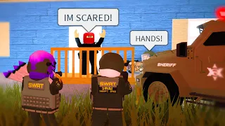 We Had To Break Into His House And Arrest HIM! He Escaped From Us! (Roblox)
