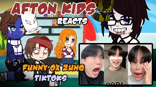 Afton kids Reacts to funny ox_zung  (mama guy) tiktok //Read Description//Gacha club