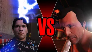 The Terminator vs John McClane - Back In Time To Die Hard (GTA 5)