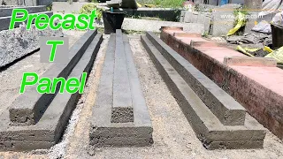 Precast T Panel Making | Concrete Fence Top Panel