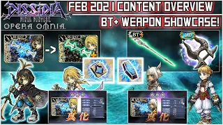 [DFFOO JP] Feb 2021 4th Anniversary Content Overview! | BT+ Weapon showcase!