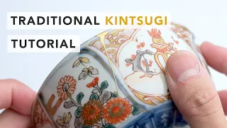 [Basic Kit] Traditional Kintsugi Tutorial - Food safe method - Cracked - Basic tutorial