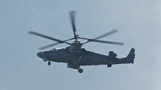 Kamov KA-52 Alligator Hokum-B flying Display at 100 Years Russian Air Force 2012 AirShow