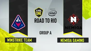 CS:GO - Nemiga Gaming vs. Winstrike Team [Dust2] Map 2 - ESL One Road to Rio - Group A - CIS
