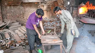 Amazing Process of Making Super Sharp Meat Cleaver Knife From Leaf Spring