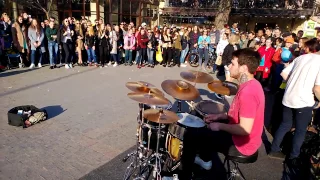 Одесса, 1 апреля 2017, уличные музыканты, street musicians, Бешеный Барабанщик Страдивари 13