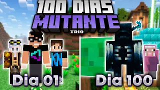 SOBREVIVI 100 DIAS COMO MUTANTE EM TRIO NO MINECRAFT - O FILME @RubioKn @helliiot