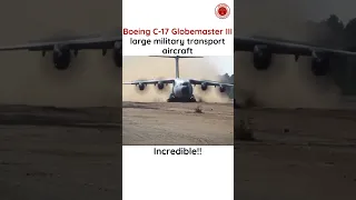 Boeing C 17 Globemaster Landing | large military transport aircraft #shorts