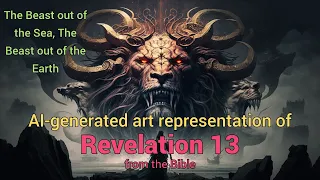 AI Generated Art: Revelation 13 - The Beast out of the Sea, The Beast out of the Earth