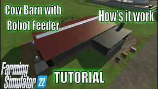 Guide To the Cow Barn with Feeding Robot | Farming Simulator 22 Tutorial | How's it Work