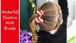 Toddler Hairstyle: Waterfall Elastics With Braids