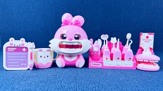 64 minutes satisfied unboxing cute pink rabbit dental toy series ASMR | Review Toys