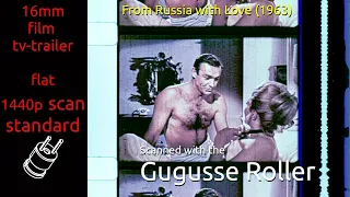 From Russia with Love (1963) 16mm movie trailer, 1440p, film in bad shape