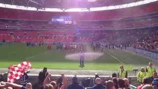 North Shields fans celebrate winning the fa vase @wembley class!