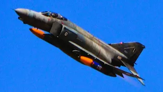 F-4 Phantoms Unrestricted Climb in Full Afterburner with Victory Roll [4K]