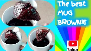 1 MINUTE CHOCOLATE MUG BROWNIE IN MICROWAVE ( Eggless) How to make the best Mug Brownie