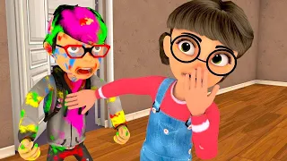 Scary Teacher 3D - Nick and Tani - Couple Prank Tani ruined Nick's bathroom