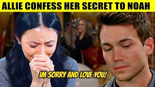 Y&R Spoilers Allie cries and confesses that she and Diane are scammers, begging Noah for forgiveness