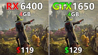 RX 6400 vs GTX 1650 (PCIE 3.0) - Test in 19 Games