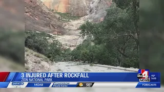 3 injured after rockfall