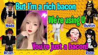 🥓 TEXT TO SPEECH 🥓 I'm A Rich Bacon But I Pretended To Be Poor To Test My Friends 🥓 Roblox Story