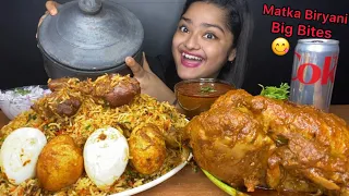 SPICY WHOLE CHICKEN CURRY 🔥 WITH CHICKEN MATKA BIRYANI, BOILED EGGS AND ONION RAITA | EATING SHOWS