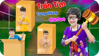 Chơi Trốn Tìm Trong Thùng Giấy Carton - 24h Ở Cùng Bà Nội ♥ Min Min TV Minh Khoa