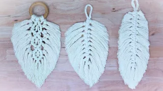 How To Make Macrame Feathers (3 Ways!) | Macrame Leaf Tutorial